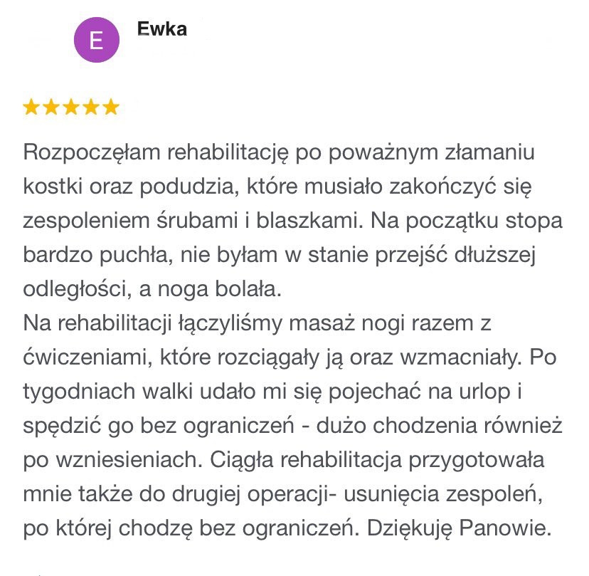 Pozytywna opinia pacjentki PRO BALANS
