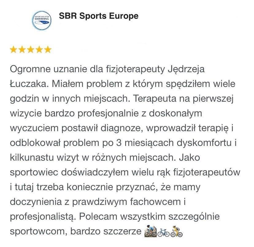 Opinia sportowca o fizjoterapii w studiu PROBALANS
